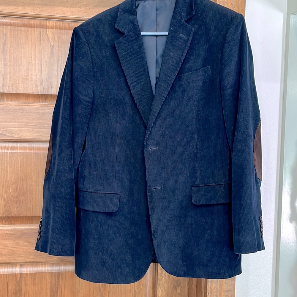 Stafford men’s corduroy blazer with elbow patches